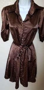 Nice brown button up  dress